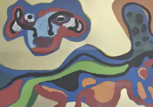 Karel Appel - Flying hat meets sleeping dog kopen? Bied vanaf 1500!