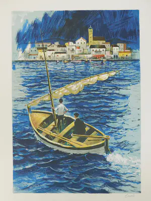 Amadeu Casals - Sailboat in the port of Cadaques kaufen? Bieten Sie von 25!