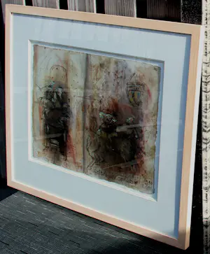 Gerti Bierenbroodspot - Ingelijste gemengde techniek: Capella Brancusi XXIV (nette lijst!) kopen? Bied vanaf 495!