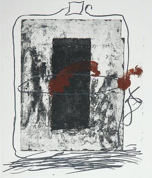 Antoni Tapies - Bijzondere map 'La pierre trouant (...)' met daarin een handgesigneerde ets kopen? Bied vanaf 1!