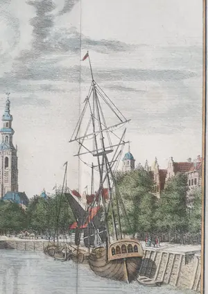 Isaac Tirion - Middelburg Stadsgezicht Gravure Tirion Lange Jan 1753 kopen? Bied vanaf 25!