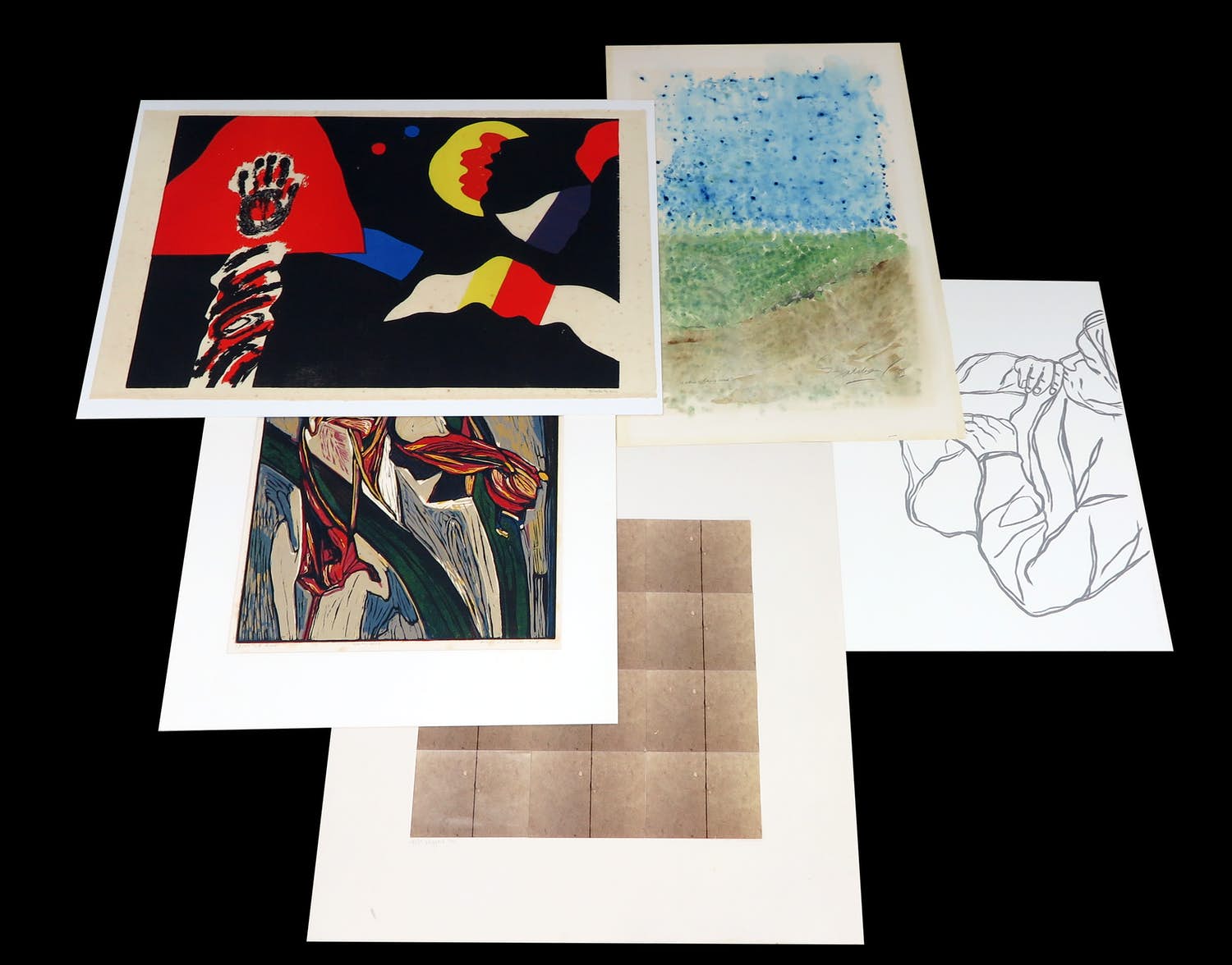 Marja de Raadt - en andere! - Lot van 10 werken op papier verkocht voor € 1!