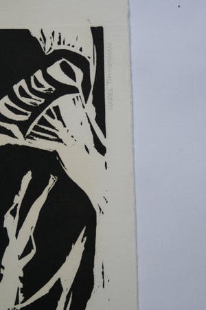 Karel Timmerman - De zondvloed III '68 - gesigneerde linodruk kopen? Bied vanaf 1!