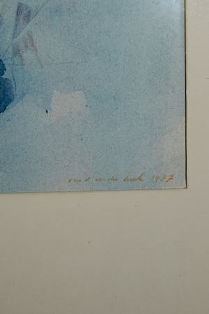 Ruud van der Beele - Gemengde techniek op papier - Z.t. Abstract - Ingelijst kopen? Bied vanaf 1!