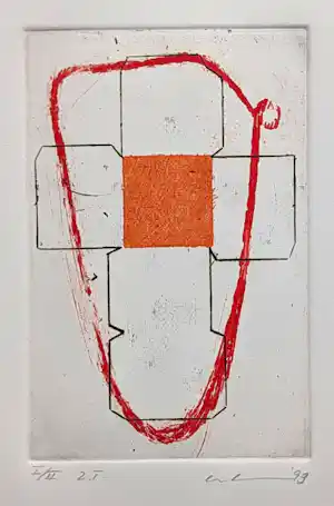 Thomas Ankum - Zonder Titel, ets, oplage 2 ex., 1993 gesigneerd/genummerd, mint verkauft für € 55!