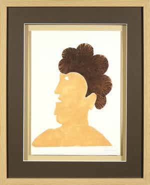Reinhoud D'Haese - Aquatint uit de portfolio Impromptu met gedicht van Hugo Claus - Ingelijst verkocht voor € 1!