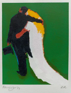 Toon Hermans - Bruidspaar, zeefdruk kopen? Bied vanaf 125!