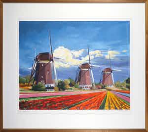 Toon Kuijpers - Zeefdruk, Holland - Ingelijst verkocht voor € 35!