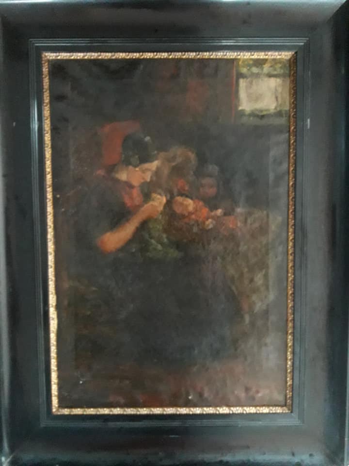 Marie Wandscheer - breiende vrouw met 2 kinderen. kopen? Bied vanaf 49!