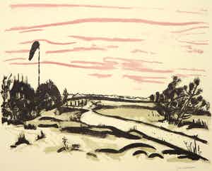 Jan Wiegers - Litho, Duinlandschap verkocht voor € 80!