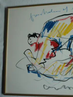 Anton Heyboer - Pastel , Frustration – Ingelijst kopen? Bied vanaf 1!