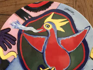 Corneille - Corneille -Vuurvogel- Het originele keramische bord. kopen? Bied vanaf 1!