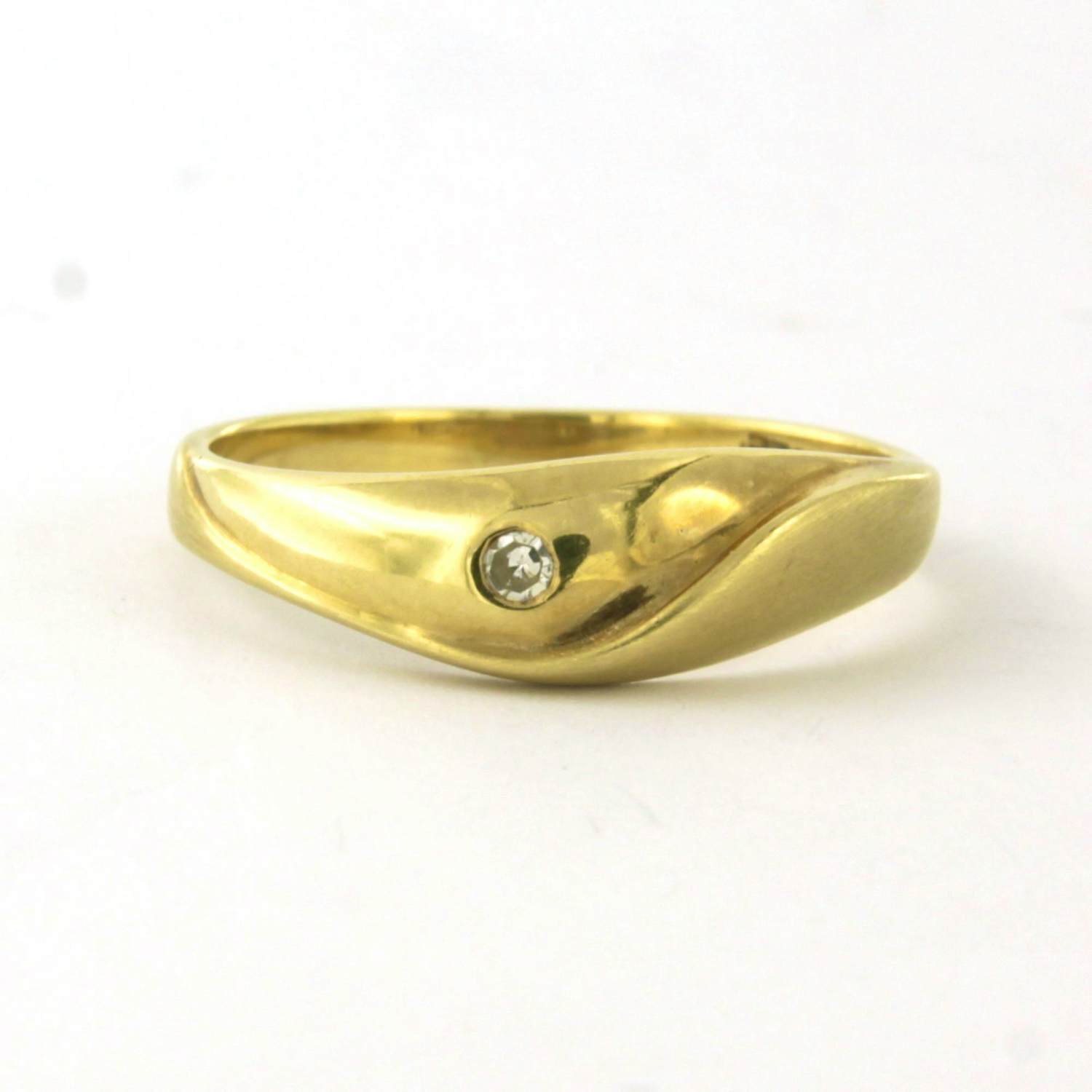 14k geelgouden ring bezet met diamant 0.02ct - rm 17.75(56) kopen? Bied vanaf 220!