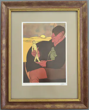 AcheterValerio Adami - ingelijste gesigneerde litho? Enchérissez de 69!