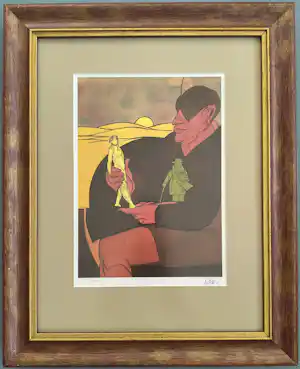 Valerio Adami - ingelijste gesigneerde litho kaufen? Bieten Sie von 69!