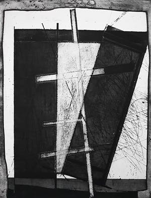 Ko Oosterkerk - Geometrisch abstract, ets kopen? Bied vanaf 50!