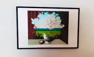 Rene Magritte - 'Le Plagiat' (prachtig gelijst!) verkocht voor € 350!