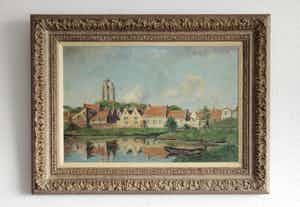 Willem Knip - Zicht op Zierikzee verkocht voor € 430!