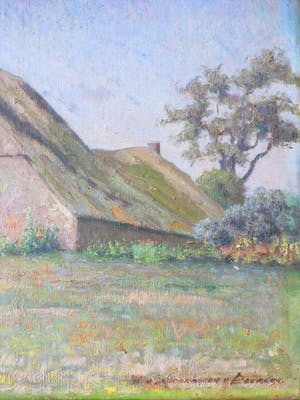 Willy van Schoonhoven van Beurden - Boerderij te Havelte - Olieverf/doek kopen? Bied vanaf 120!