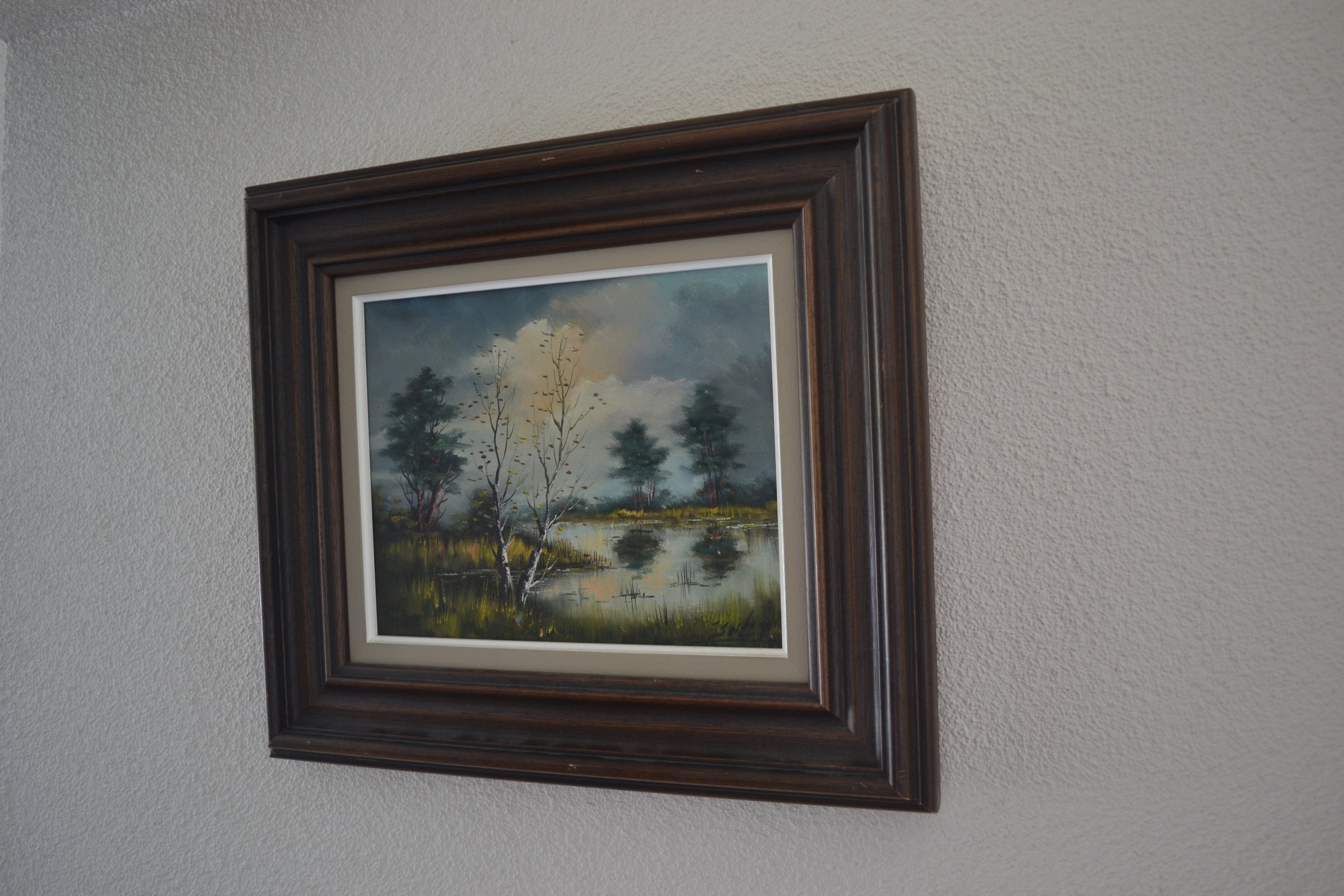 Joop Smits - Joop Smits (1938-2014) Brabants vennetje - Olieverf op doek kopen? Bied vanaf 1!