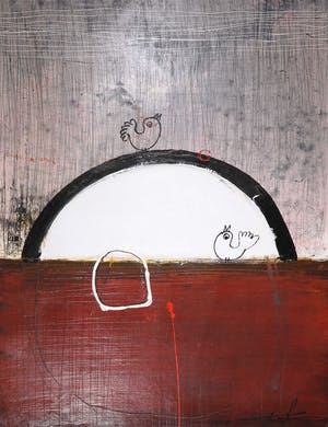 Kantcho Kanev - Gemengde techniek op karton, Zonder titel (Zeer Groot) kopen? Bied vanaf 100!