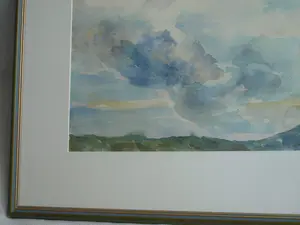 Niet of onleesbaar gesigneerd - Ingelijste aquarel , Wolkenlucht - 1978 kopen? Bied vanaf 1!