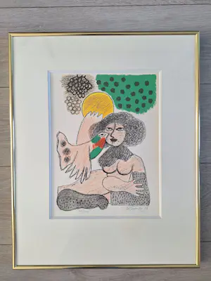 Corneille - Vrouw met vogel kopen? Bied vanaf 350!