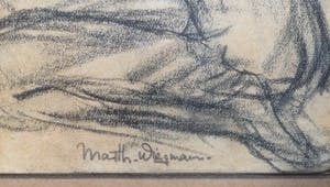 Matthieu Wiegman - BERGENSE SCHOOL! Krijttekening collectie Jelgersma kopen? Bied vanaf 150!