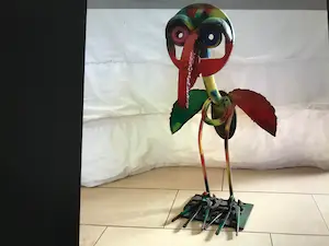 Wim Cerneus - Koopje : Prachtig beeld van een vogel , beschilderd door Herman Brood kopen? Bied vanaf 750!