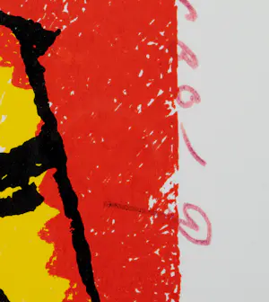 Herman Brood - Ingelijste zeefdruk: ‘Met bibberende ogen bezigtigd’ kopen? Bied vanaf 299!