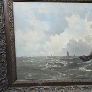 Jacob Willem Gruijter - Zeilboot op woelige zee - (Jacob Willem Gruijter) kopen? Bied vanaf 475!