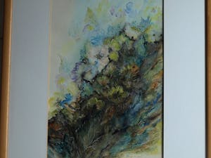 Niet of onleesbaar gesigneerd - Ingelijste aquarel , Bloemstilleven – 1959 kopen? Bied vanaf 1!