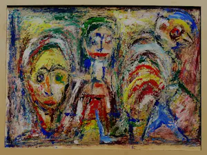 Buy Geni Peter - Abstract/figuratief Olieverf op papier 1958? Bid from 125!