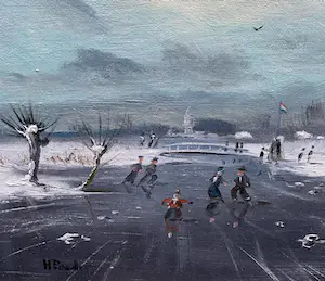 Henk Poeder - Winterlandschap kopen? Bied vanaf 99!