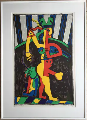 Cecile de Bruijn - Le chien Mexicain | zeefdruk - ingelijst kopen? Bied vanaf 65!