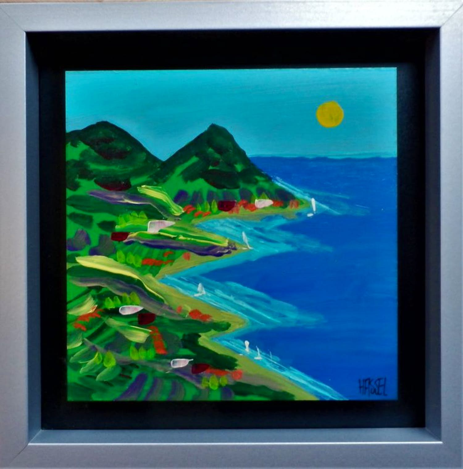 Ad van Hassel - Schilderij Acrylverf op MDF ALGARVE Handgesigneerd---UNICA kopen? Bied vanaf 45!