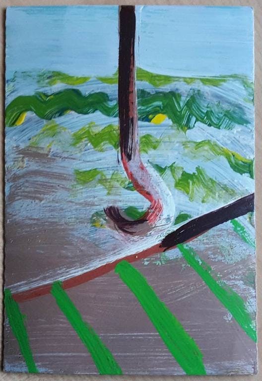 Burkhart Beyerle - Burkhart Beyerle, acrylschildering op karton, 1989, gesigneerd kopen? Bied vanaf 1!