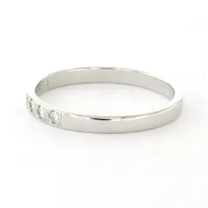 14k wit gouden ring met briljant geslepen diamant tot. 0.10ct – F/G - VS/SI kopen? Bied vanaf 220!