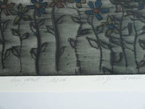 Wim Worm - Ets , Hijgend hert – ingelijst 63 x 88 cm – 1980 - oplage 15 ex. kopen? Bied vanaf 10!