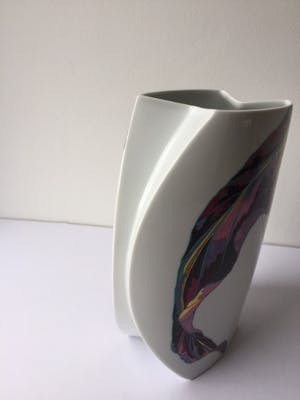 Jan van der Vaart - Grote Taurusvaas h 28 cm decoratie Brigitte Doege Porselein Rosenthal kopen? Bied vanaf 95!