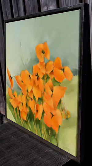 Fon Klement - Ingelijste olieverf: 'Coquelicots' - 1998 kopen? Bied vanaf 1000!