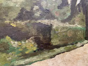 Niet of onleesbaar gesigneerd - Dorpzicht met hooikar kopen? Bied vanaf 1!