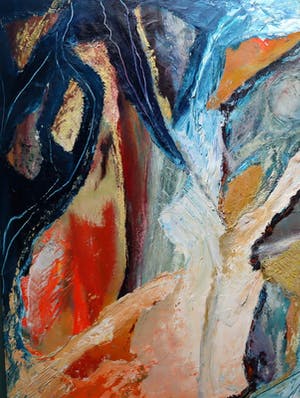 Niet of onleesbaar gesigneerd - Abstracte compositie gemengde techniek kopen? Bied vanaf 1!
