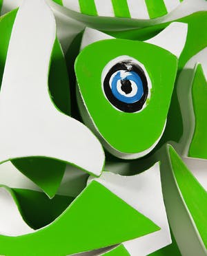 Roja Ting - Beschilderd houten sculptuur op stenen voet kopen? Bied vanaf 400!