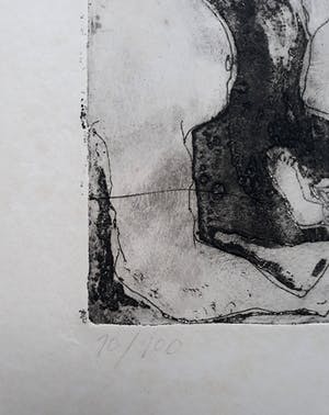 Jacqueline de Jong - Compositie met figuren, aquatint ets kopen? Bied vanaf 50!