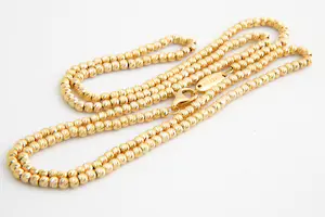 135 - Sierlijk en massief 22 Krt geel-gouden kogel of balletjes collier - kopen? Bied vanaf 760!