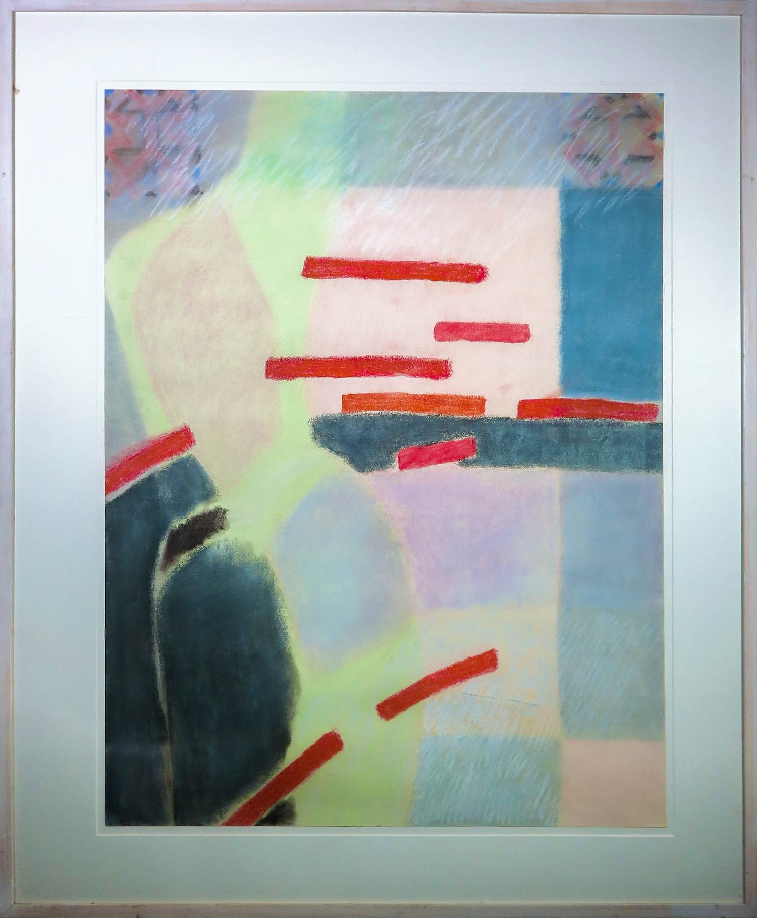 Maria Neefjes - Pastelkrijt op papier, April women - Ingelijst (Zeer groot) kopen? Bied vanaf 40!