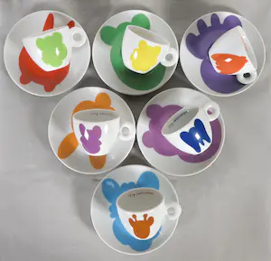 Jeff Koons - voor Illy - 6-persoons espresso-set - Porselein (door Rosenthal) kopen? Bied vanaf 100!