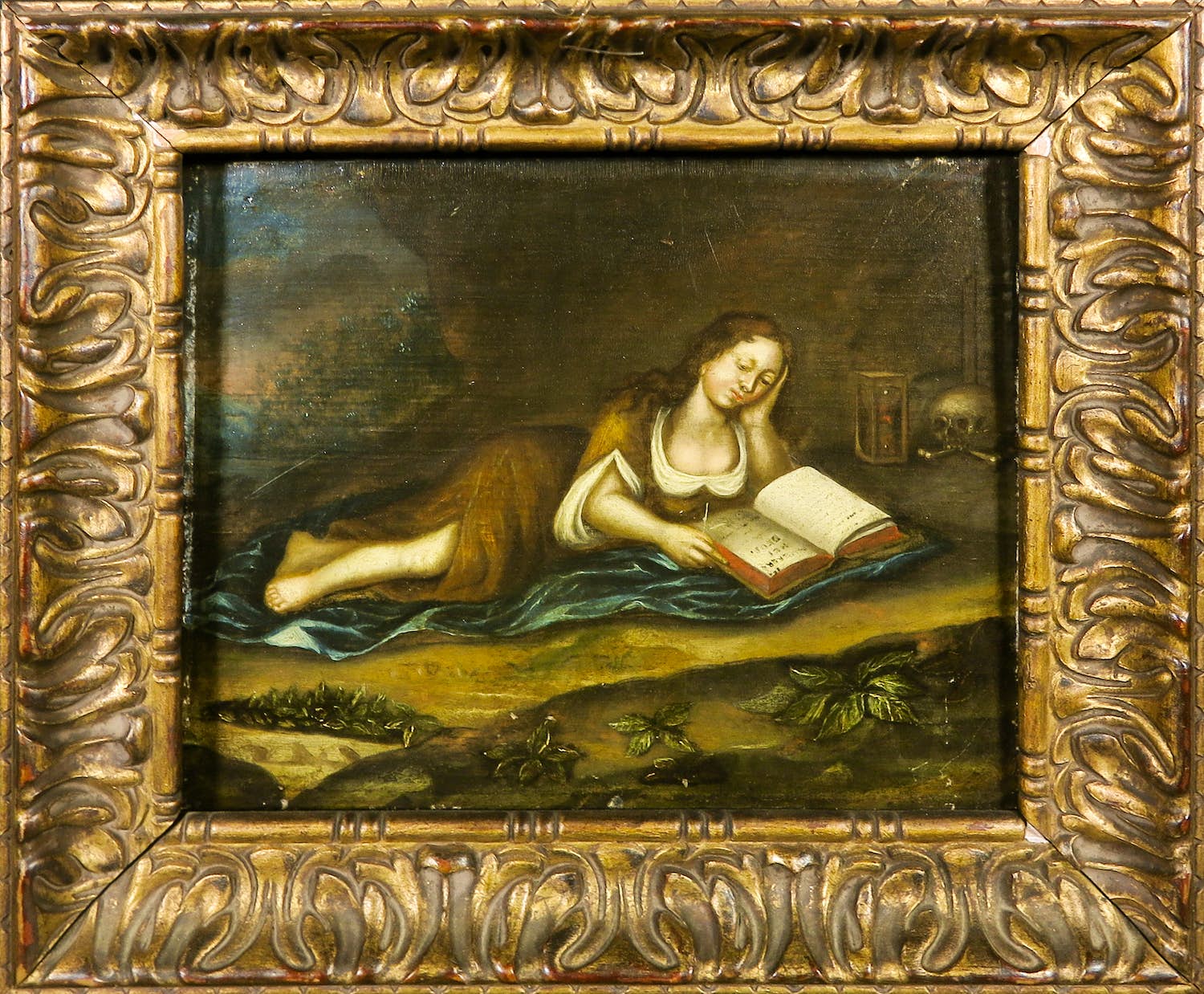 18e eeuwse Schilderkunst Naar Poussin Olieverf Op Paneel Maria 18e-eeuwse-schilderkunst-naar-poussin-olieverf-op-paneel-maria
