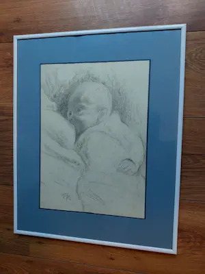 Jan Sluijters - Jan Sluyters jr. 1914-2005. Mooi getekende baby !! 1941 kopen? Bied vanaf 50!